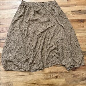 SHEIN Tan A-Line Skirt with Dots
